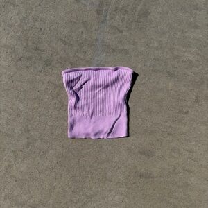 Abercrombie & Fitch Lavender Ribbed Pencil Top